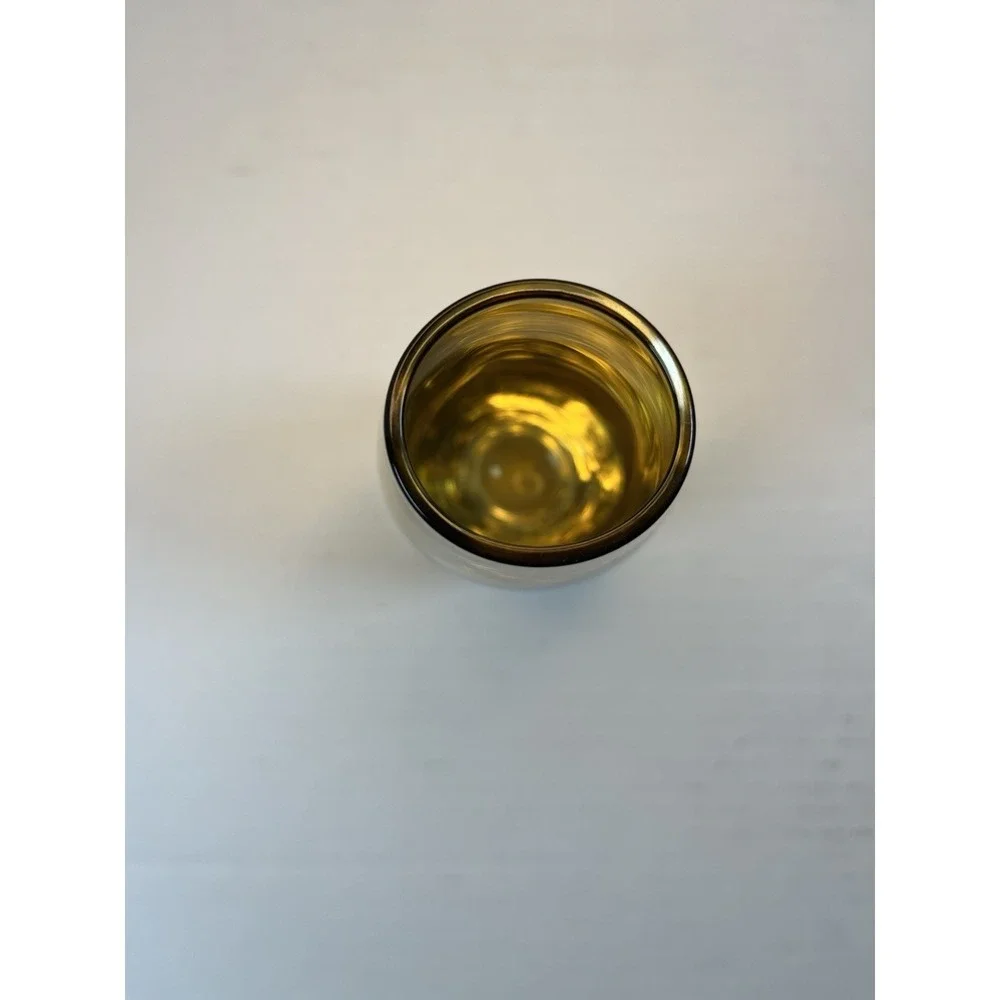 Mid‎ Century Modern Scandinavian Glass Smoke Gold Glass Vase 9